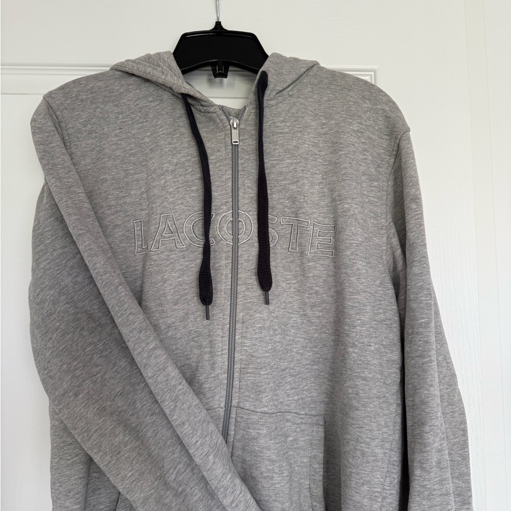 Lacoste Men's Zip-Up Gray Sweater